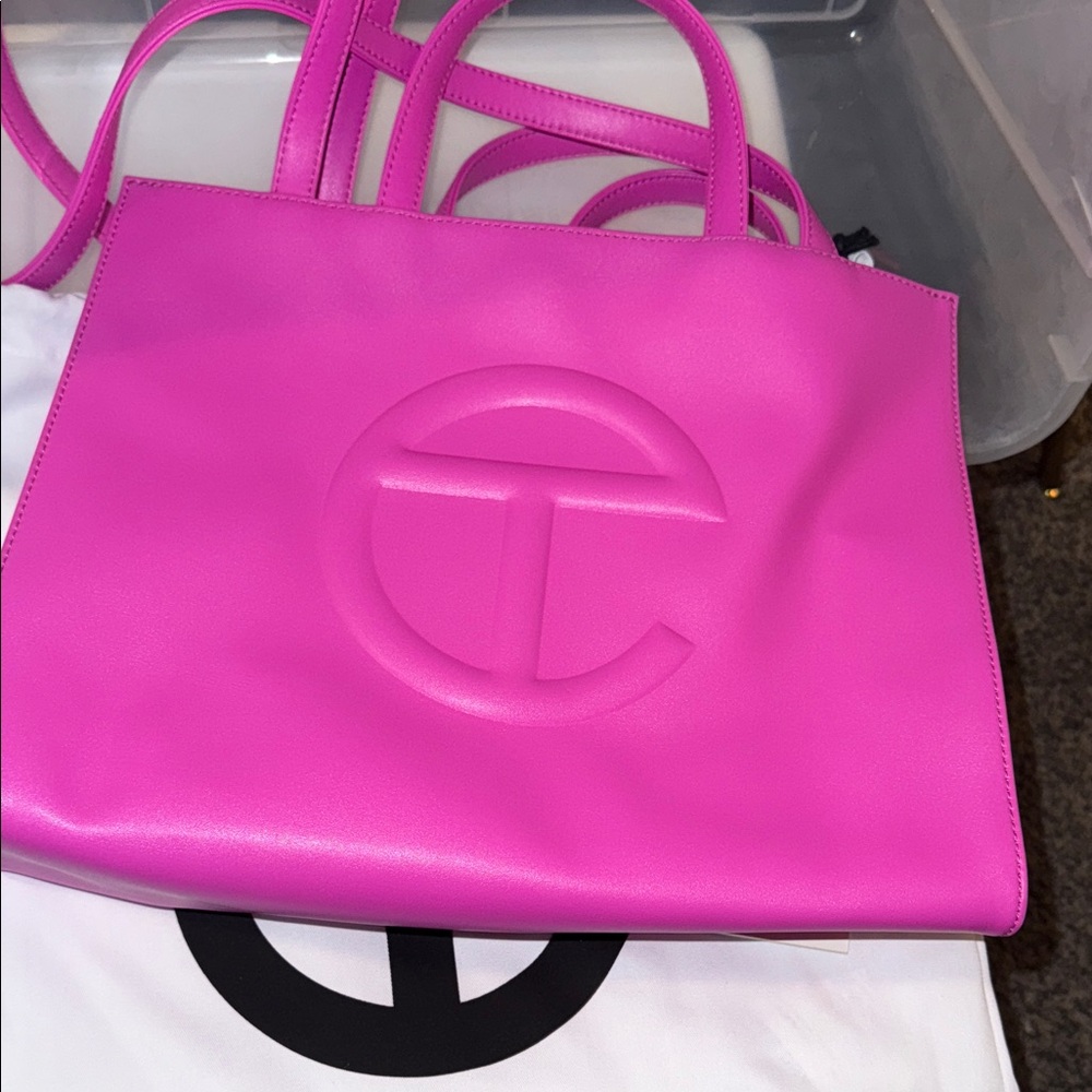 Telfar Women's Vibrant Pink Tote Bag - Picture 2 of 4
